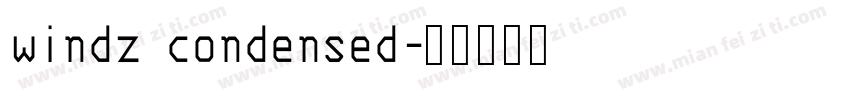 windz condensed字体转换